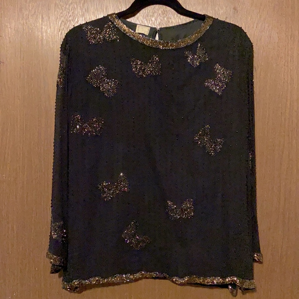 SKC - Vintage 100% Silk Top